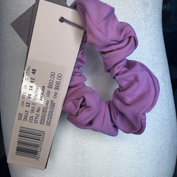 Ay Natrurel by‎ Gottex swim bikini top size 12 reversible pink/brown w/scrunchie - Picture 3 of 7